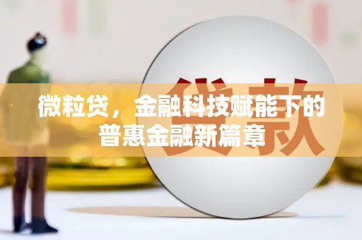洮南微粒贷，金融科技赋能下的普惠金融新篇章