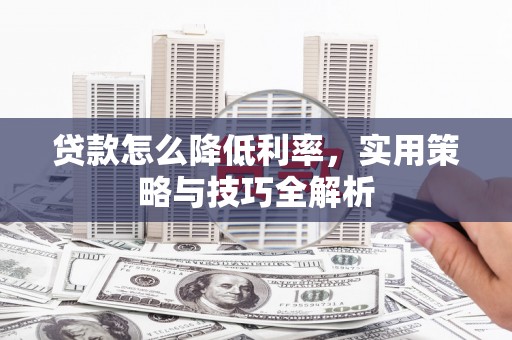 洮南贷款怎么降低利率，实用策略与技巧全解析