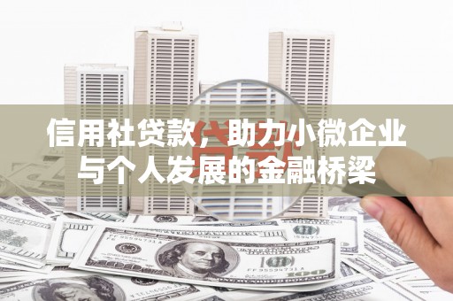洮南信用社贷款，助力小微企业与个人发展的金融桥梁