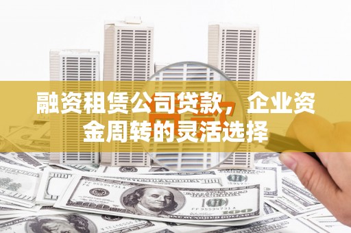 洮南融资租赁公司贷款，企业资金周转的灵活选择