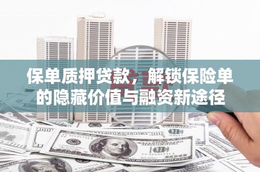 洮南保单质押贷款，解锁保险单的隐藏价值与融资新途径