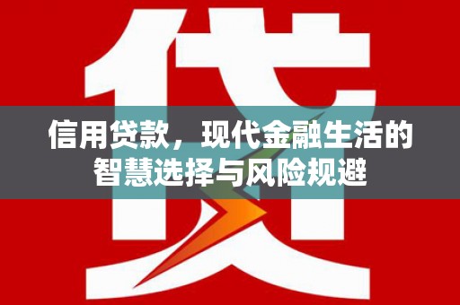 洮南信用贷款，现代金融生活的智慧选择与风险规避