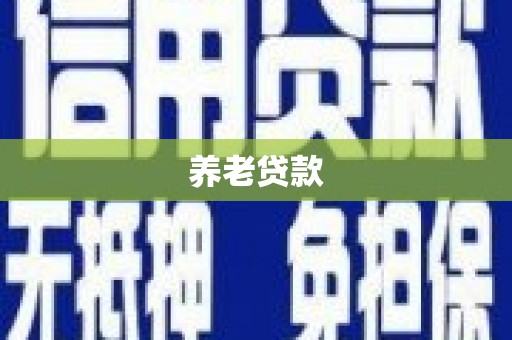 洮南养老贷款