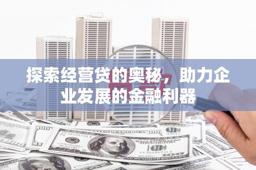 洮南探索经营贷的奥秘，助力企业发展的金融利器