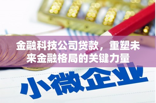 洮南金融科技公司贷款，重塑未来金融格局的关键力量