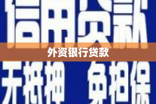 洮南外资银行贷款