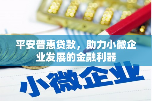 洮南平安普惠贷款，助力小微企业发展的金融利器