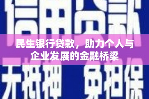 洮南民生银行贷款，助力个人与企业发展的金融桥梁