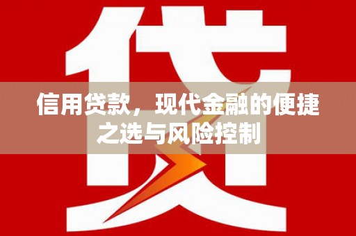 洮南信用贷款，现代金融的便捷之选与风险控制