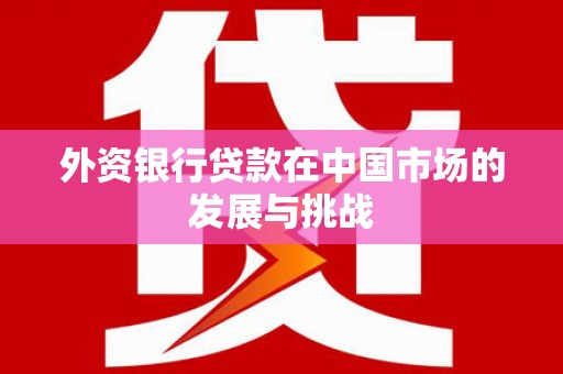 洮南外资银行贷款在中国市场的发展与挑战