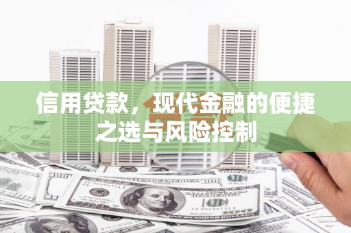 洮南信用贷款，现代金融的便捷之选与风险控制