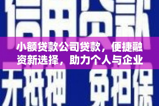 洮南小额贷款公司贷款，便捷融资新选择，助力个人与企业成长