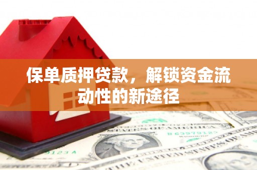 洮南保单质押贷款，解锁资金流动性的新途径