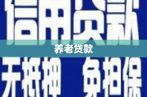 洮南养老贷款