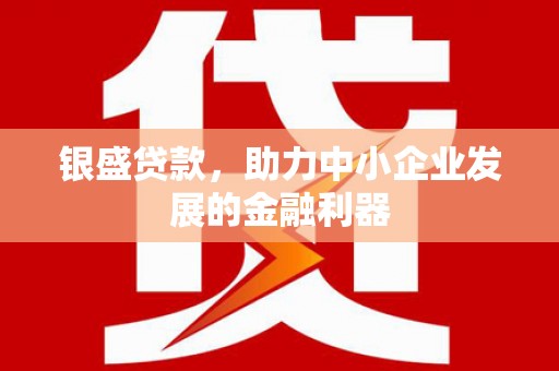 洮南银盛贷款，助力中小企业发展的金融利器