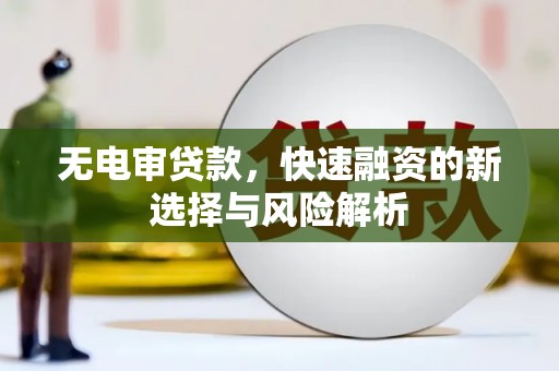 洮南无电审贷款，快速融资的新选择与风险解析