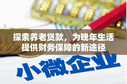 洮南探索养老贷款，为晚年生活提供财务保障的新途径