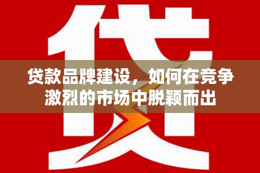 洮南贷款品牌建设，如何在竞争激烈的市场中脱颖而出