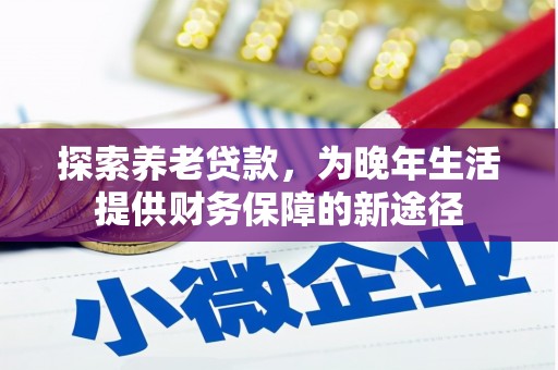 洮南探索养老贷款，为晚年生活提供财务保障的新途径