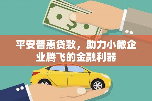 洮南平安普惠贷款，助力小微企业腾飞的金融利器