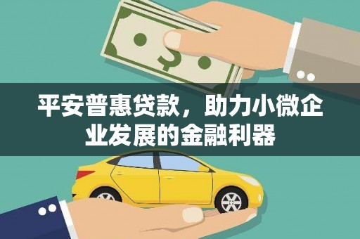 洮南平安普惠贷款，助力小微企业发展的金融利器