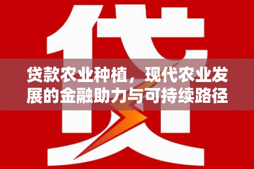 洮南贷款农业种植，现代农业发展的金融助力与可持续路径