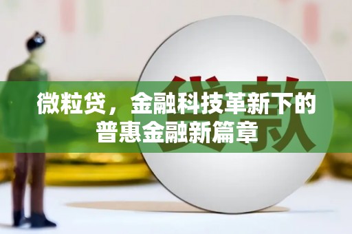 洮南微粒贷，金融科技革新下的普惠金融新篇章