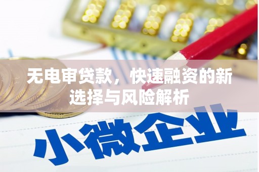 洮南无电审贷款，快速融资的新选择与风险解析