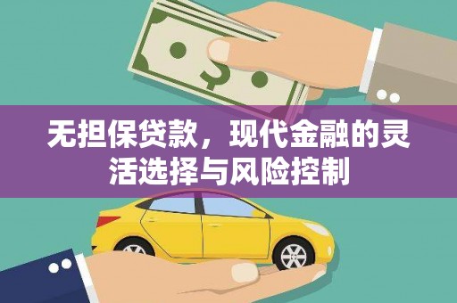 洮南无担保贷款，现代金融的灵活选择与风险控制