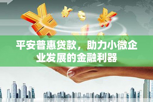 洮南平安普惠贷款，助力小微企业发展的金融利器