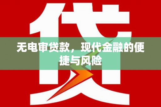 洮南无电审贷款，现代金融的便捷与风险