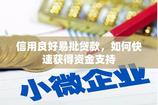 洮南信用良好易批贷款，如何快速获得资金支持