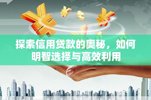 洮南探索信用贷款的奥秘，如何明智选择与高效利用