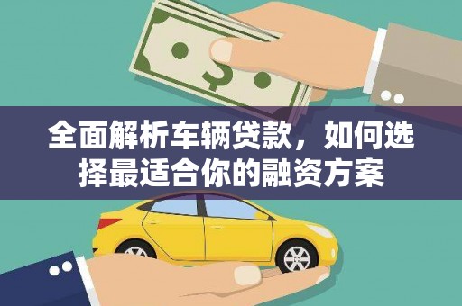 洮南全面解析车辆贷款，如何选择最适合你的融资方案