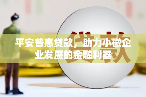 洮南平安普惠贷款，助力小微企业发展的金融利器