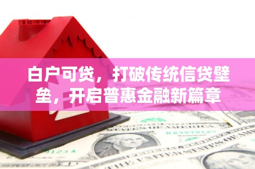 洮南白户可贷，打破传统信贷壁垒，开启普惠金融新篇章