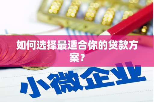 洮南如何选择最适合你的贷款方案？