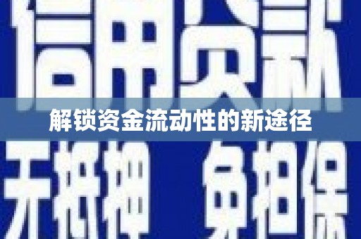 洮南解锁资金流动性的新途径